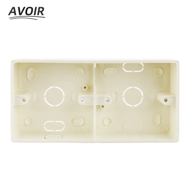 

Avoir Wall Mounting Box Double 86 Type Surface Mounted Connecting Box White Plastic Socket Switch Outlet External Junction Box
