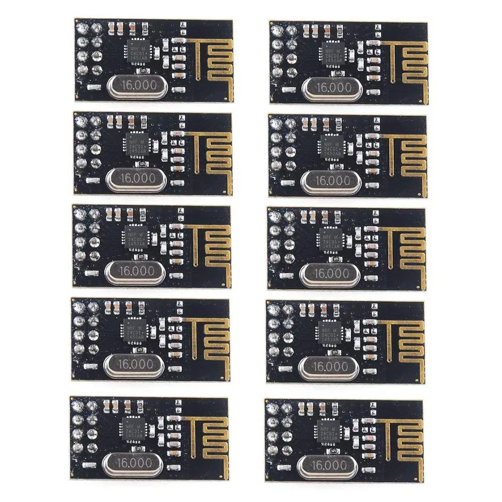 10 шт. Nrf24L01 + 2 4 ГГц беспроводной Радиочастотный приемопередатчик Новый модуль
