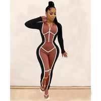 color block spliced two piece sweat suits womens winter long sleeve long pants activewear sets hooded zip up outside tracksuits