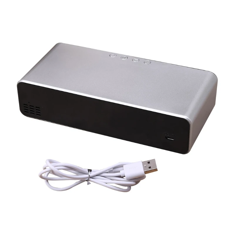 

Mobile Phone Wireless Charger Home Bedroom Thermometer Desktop Alarm Clock T3LE