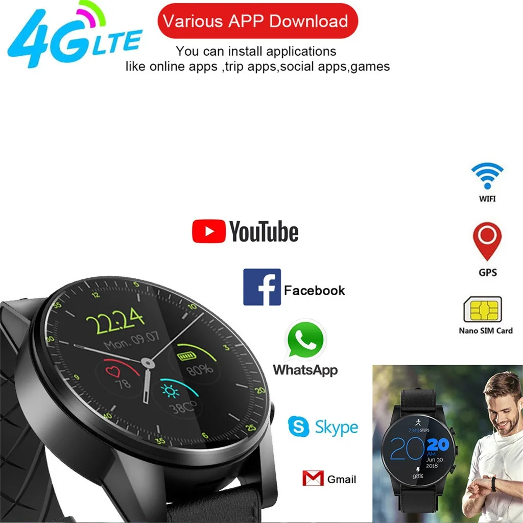 Умные часы #20 X360 Android 7 GPS 3 32 ГБ 2 МП IP67 водонепроницаемые 4G умные с камерой фитнес
