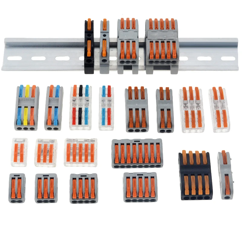 5 шт. Φ компактный проводной соединитель проводника Клеммная колодка с рычагом 0 08