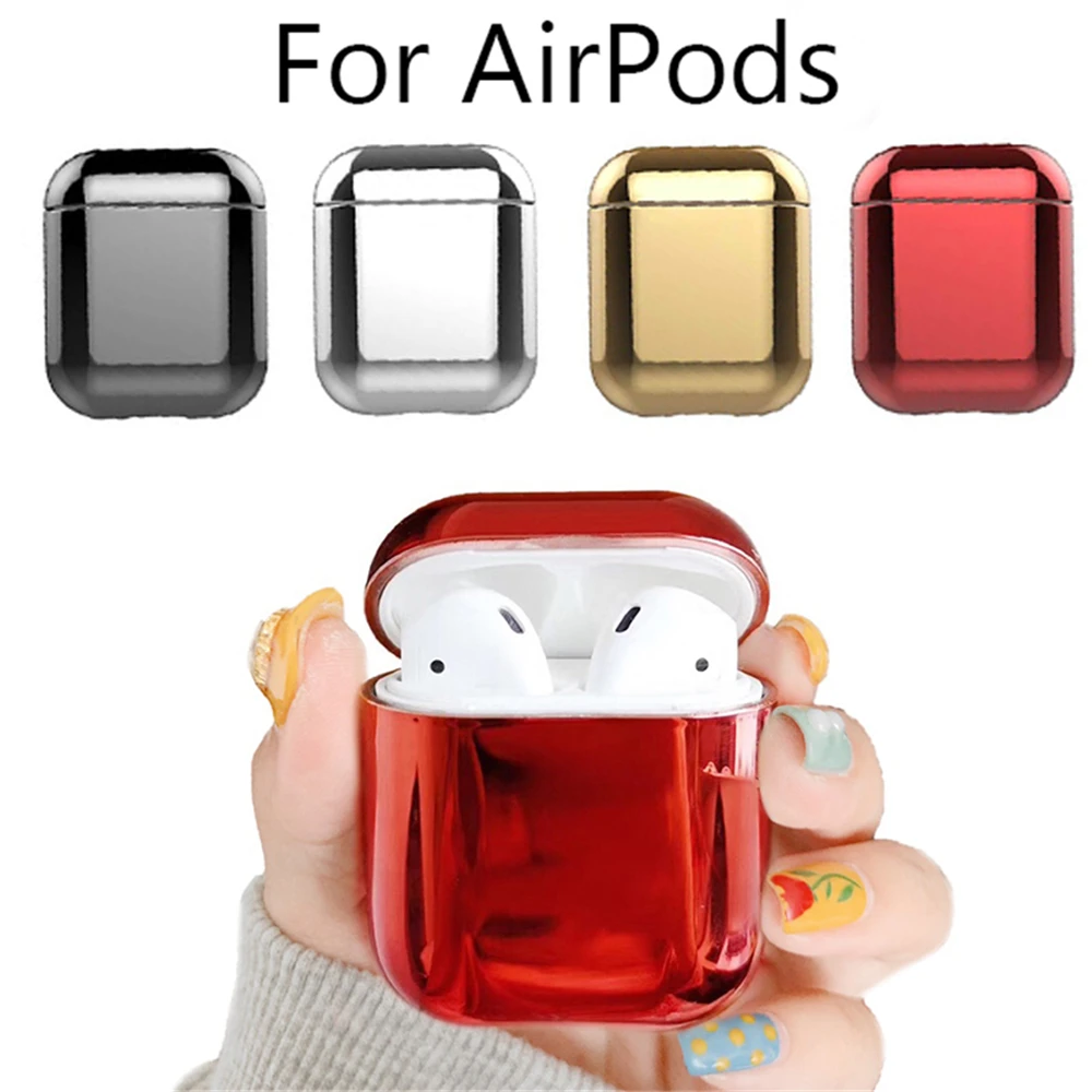 Оптовая продажа роскошный золотой чехол для Apple Airpods с гальваническим покрытием
