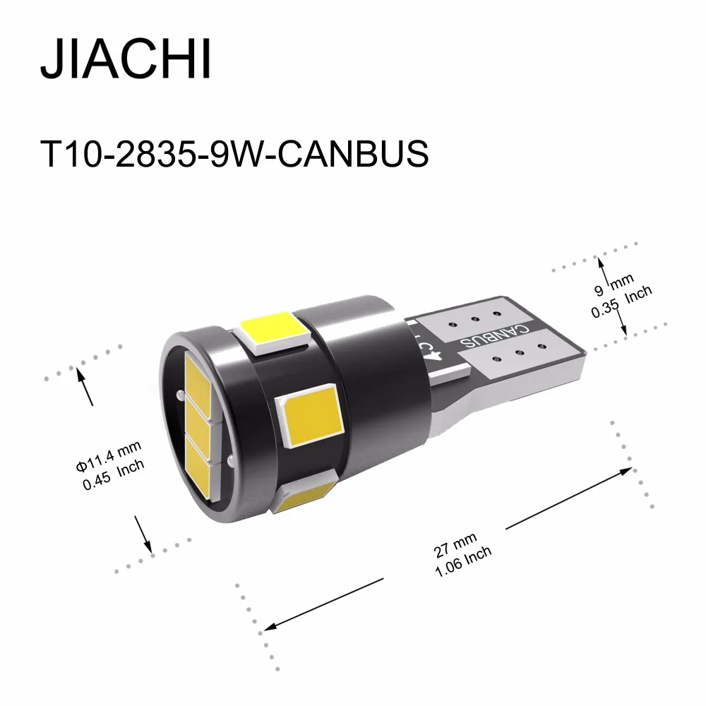 JIACHI 100X CANBUS T10 LED подсветка белый 5W5 2825 194 Светодиодные лампы Автомобильный Интерьер