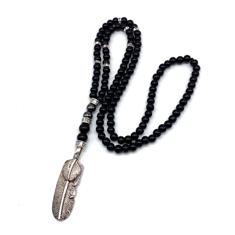 Мужское ожерелье со стрелкой винтажная прядь из нержавеющей стали натуральные