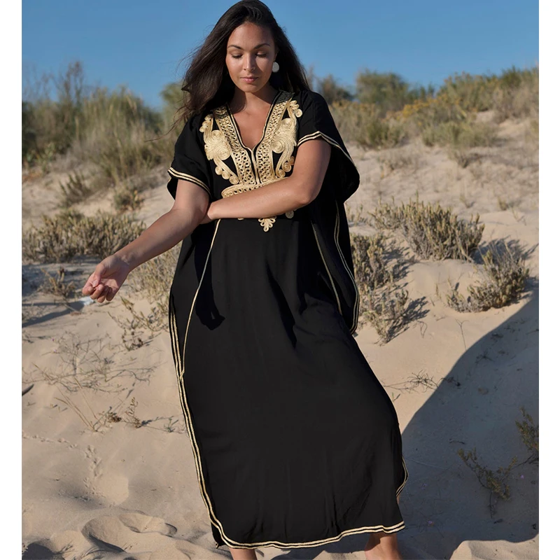 

Women Summer Beachwear pareos Robe de plage sarongs Plus Size Kaftan Tunic Beach Dress Swim Wear Bathing Suit Cover Up