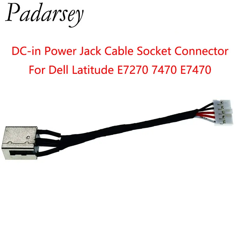 

Padarsey Laptop DC-in Power Jack Cable Socket Connector for Dell Latitude E7270 7470 E7470 Series DC30100VI00 VCYYW 0VCYYW