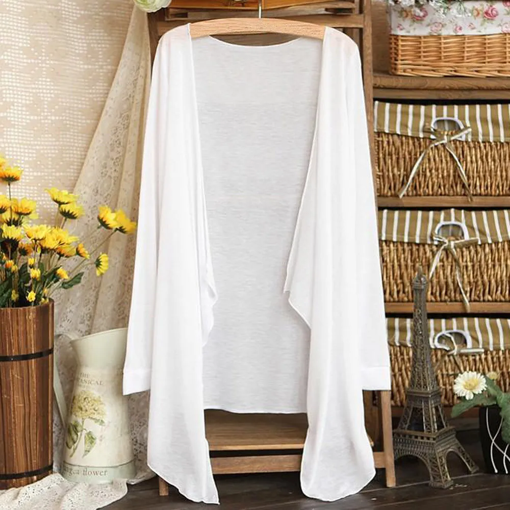 

Women Blouse Casual Summer Sun Protection Tops Women Long Thin Cardigan Modal Sun Protection Clothing Tops Women Blouse