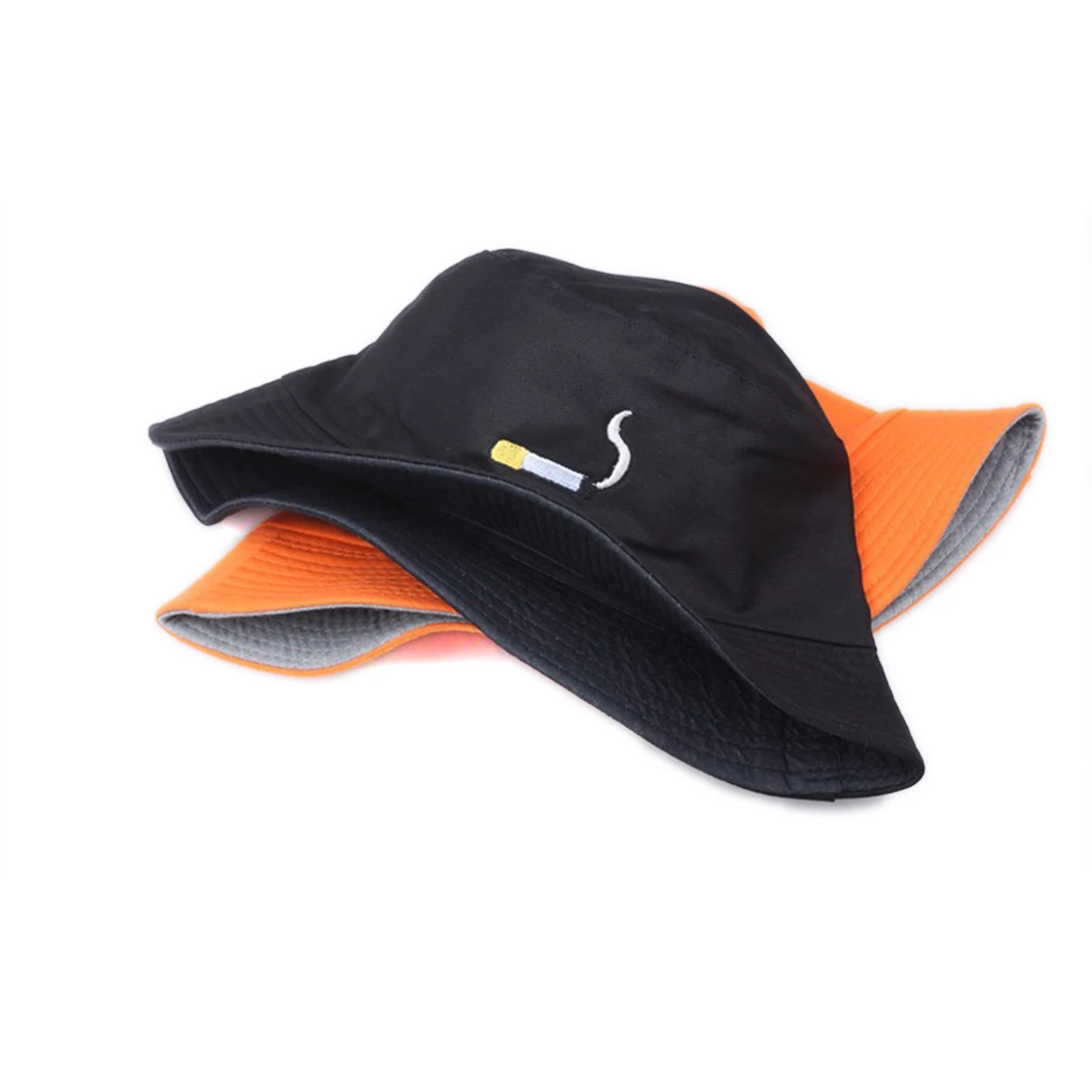 Панама с вышивкой сигарет для мужчин и женщин в стиле Харадзюку рыбалка Боб