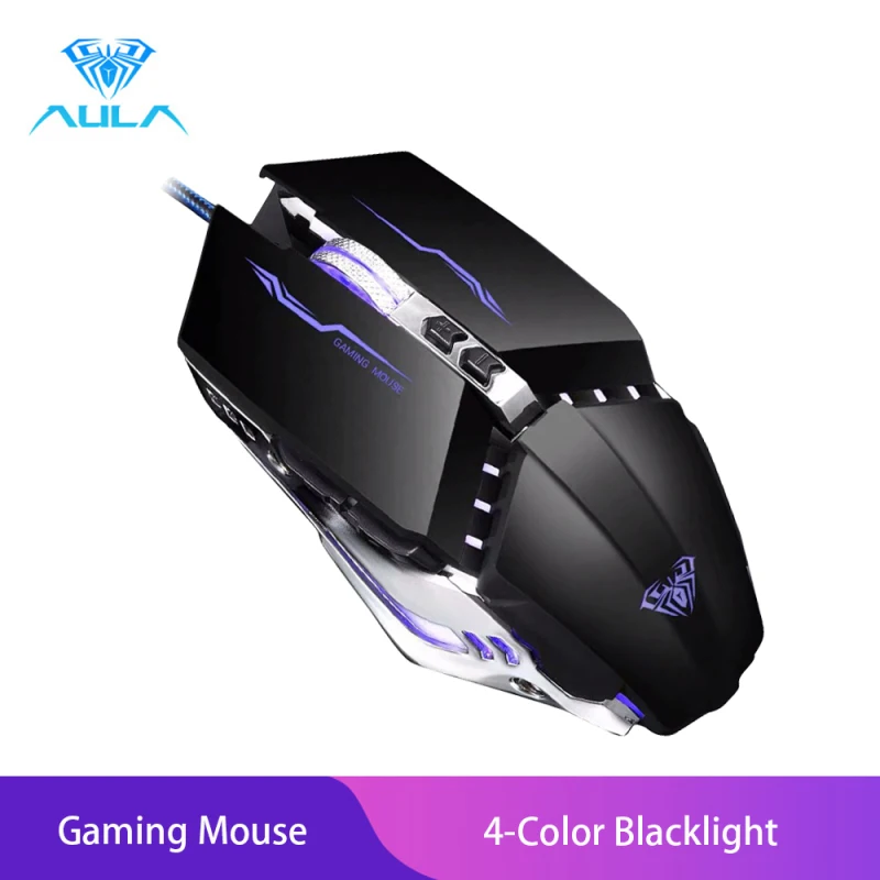 

AULA S30 Gaming Mouse 7Button Programmable Metal Mouse for Gamer PC Laptop