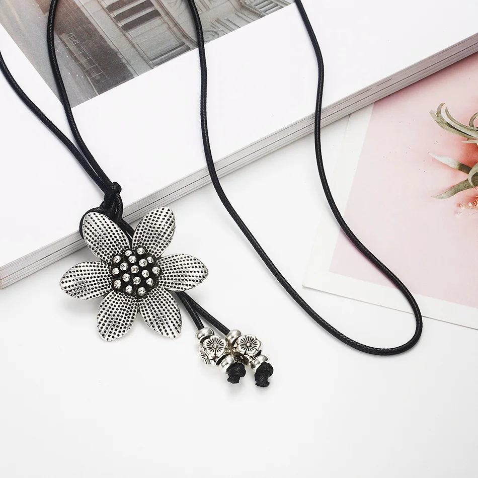 Женские винтажные Длинные ожерелья $ кулоны для женщин свитер ожерелье кулон с