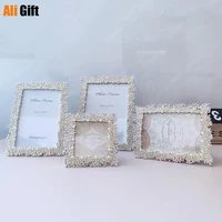 high end photo frame setting table 3 inch 5 inch 6 inch 7 inch pearl metal setting table exquisite wedding photos light luxury