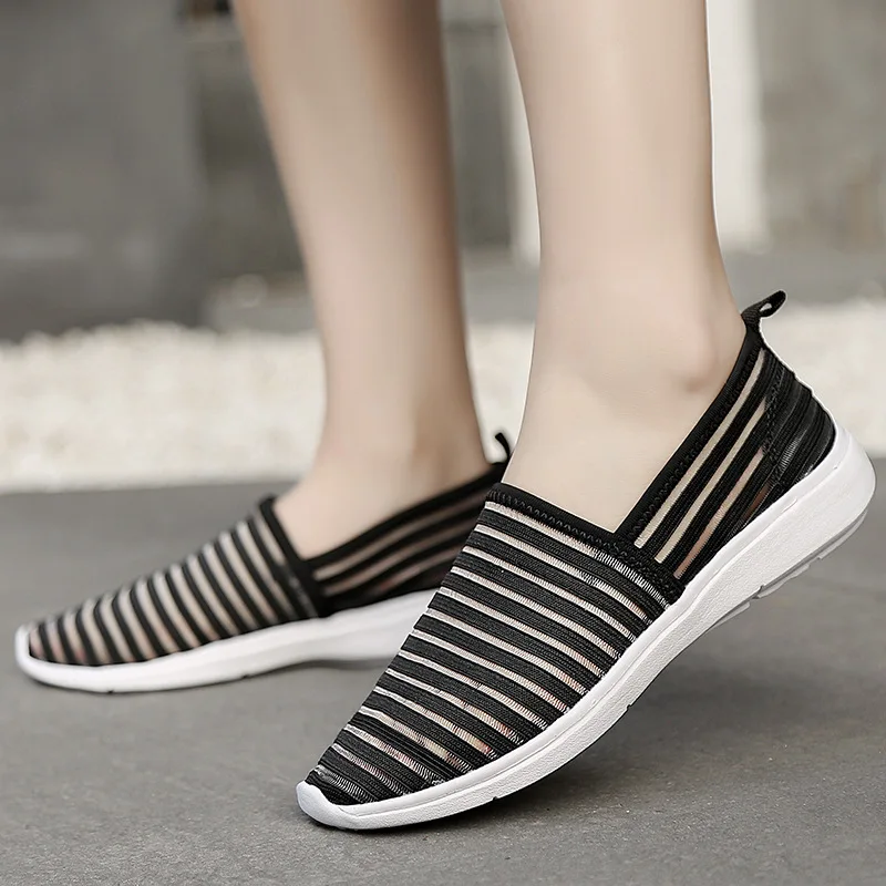 Женские кроссовки летняя сетчатая женская повседневная обувь на плоской подошве