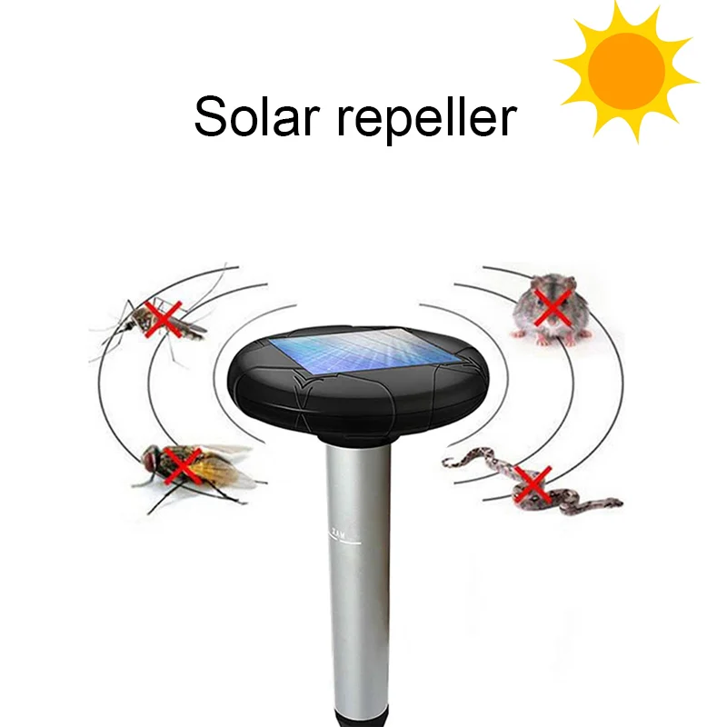 

Solar Powered Mouse Rat Repeller Ultar Sonic For Outdoor Ground Rodent Mole Mice SDF-SHIP