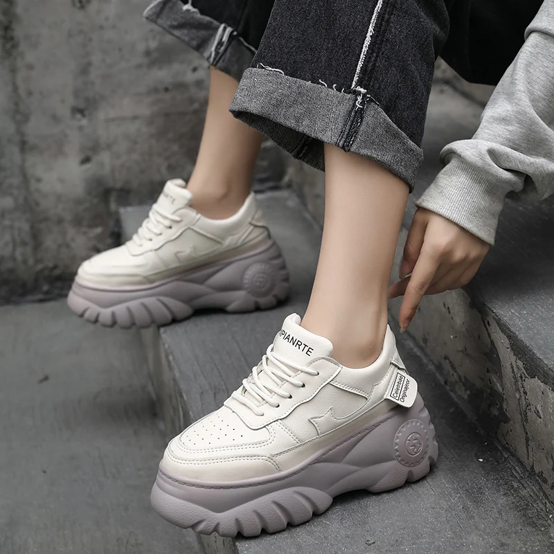 Женские Модные лоферы женские кроссовки на платформе дышащая обувь Повседневная