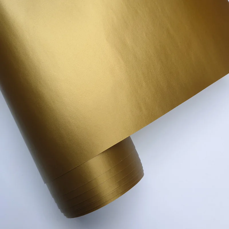 Бесплатная доставка Высококачественная Золотая матовая виниловая пленка 30 м/лот