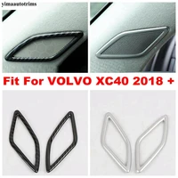 for volvo xc40 2018 2022 front pillar a speaker audio sound frame decor cover trim matte carbon fiber interior accessories