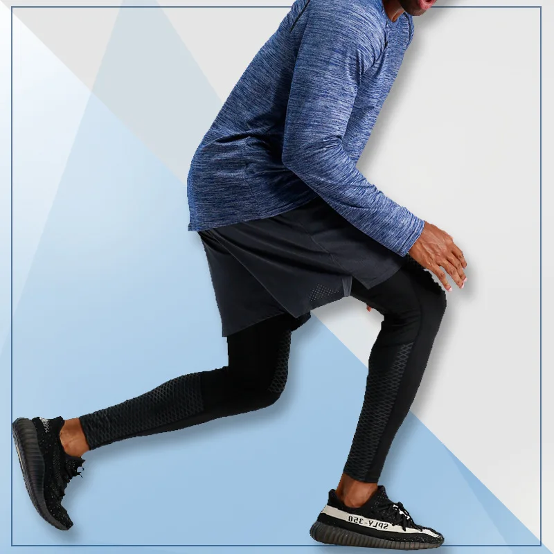 Компрессионные свободная футболка для бега Для мужчин бодибилдинг спортивные