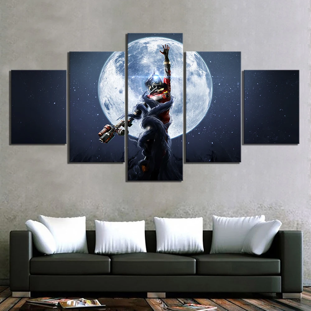 

HD Print Canvas Paintings Home Decor 5 Panel Prey Mooncrash Game Wall Art Modular Pictures Modern Classic Posters Bedroom Frame