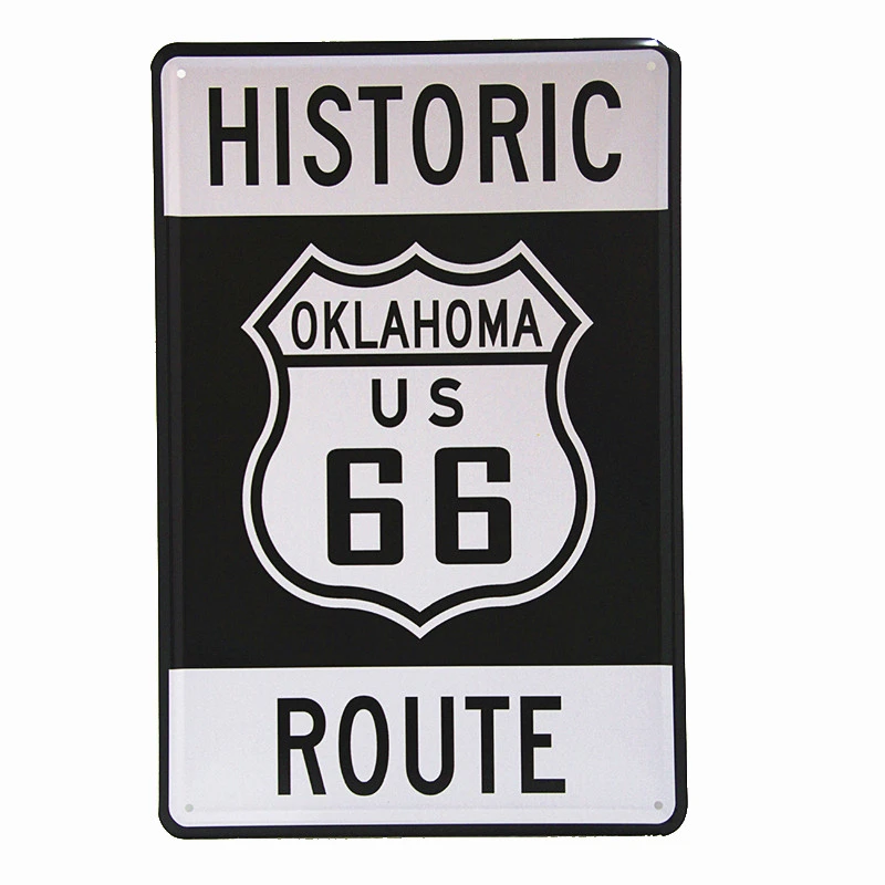 DL-Yard вывеска route 66 винтажная жестяная вывеска кофе-бар Правила Дома настенные художественные плакаты поднос в античном стиле - Цвет: Синий