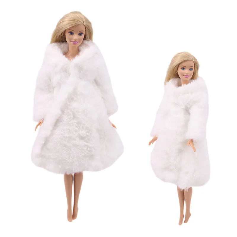 Вязаный мини свитер ручной работы разноцветный меховой аксессуары для кукол