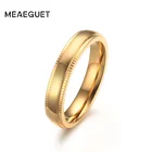 Модные женские Кольца Meaeguet, кольцо из нержавеющей стали с тиснением золотого цвета для женщин, свадебные украшения