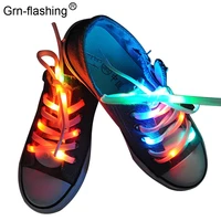 1 pair waterproof led luminous shoelaces flash party skating glowing shoe laces for boys girl fashion luminous shoe strings