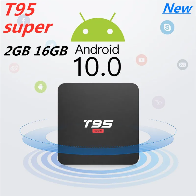 ТВ приставка T95 Super Allwinner H3 на Android 10 0 четыре ядра 2 + 16 ГБ 4 ГГц Wi Fi|ТВ-приставки и
