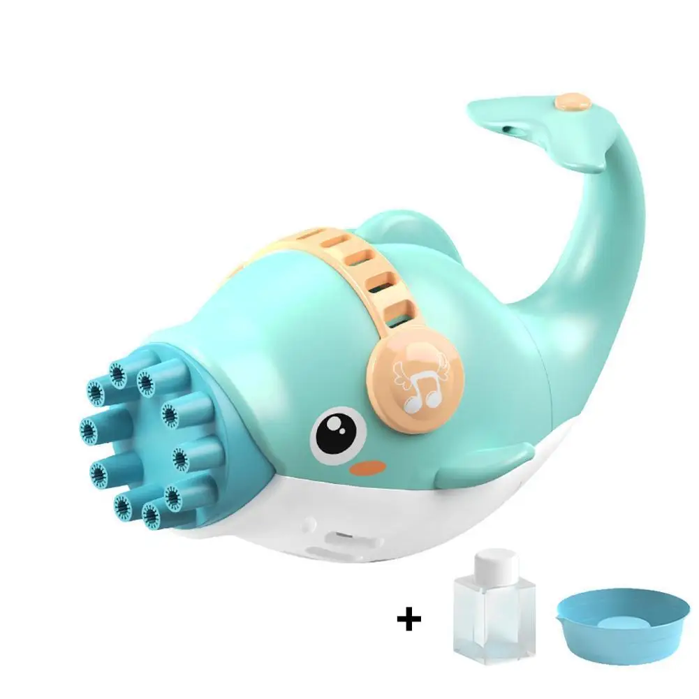 

Пузырьковый пистолет в форме дельфина вращающаяся трубчатая пузыри пулемет 30 мл автоматические выдувные воздуходувки игрушка для детей на...