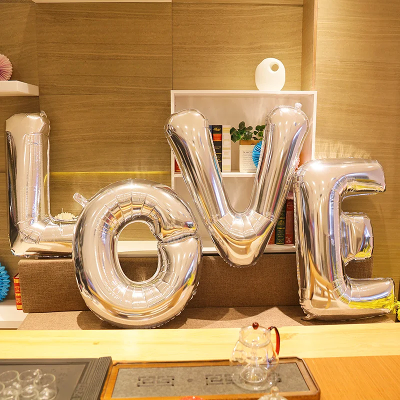 

love balloon wedding decoration romantic creative layout proposal confession balloon valentine s day aluminum foil balloon