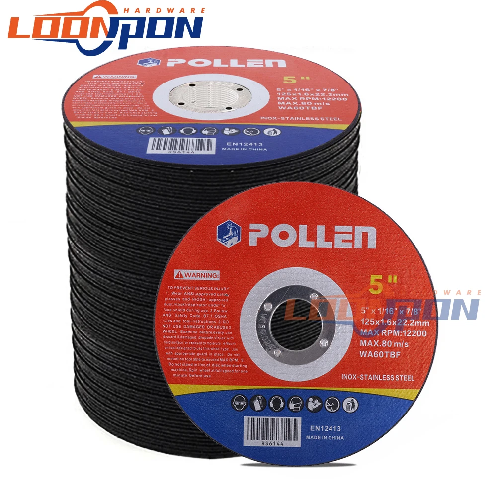 

125mm Resin Cutting Disc Cut Off Wheels Flap Sanding Grinding Discs Angle Grinder Wheel for Metal Iron Thickness 1.6mm 1-40Pcs