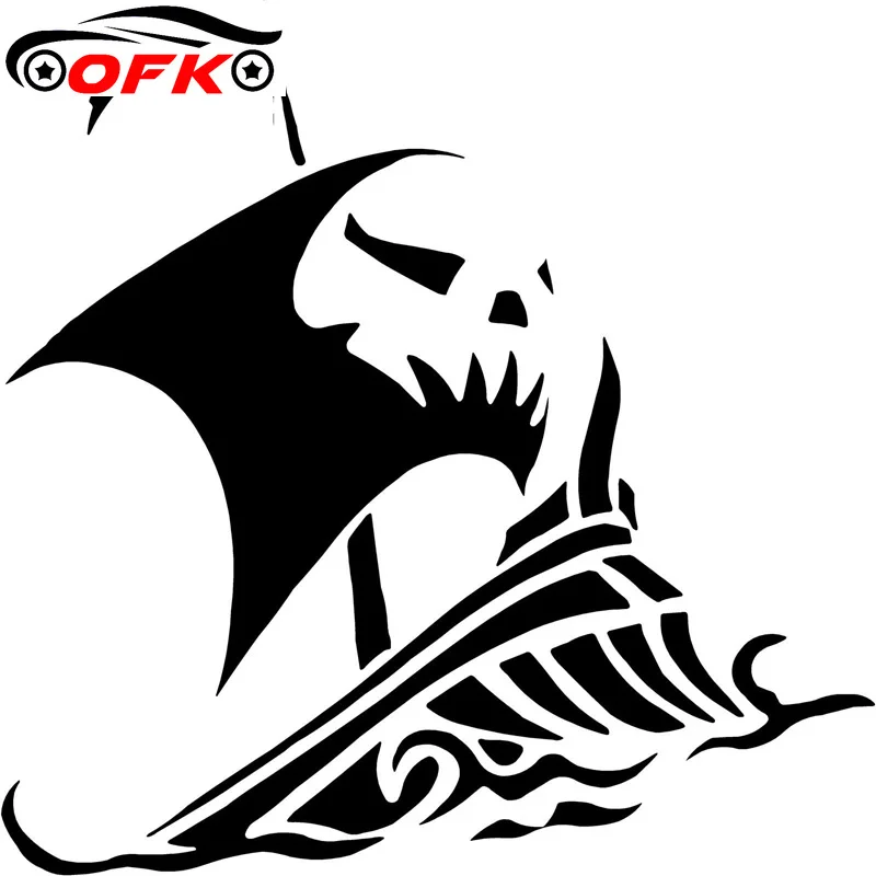

Pirate Ship Cartoon Vinyl Stickers Car Accessories Black/Silver 14.6cm*14.6cm