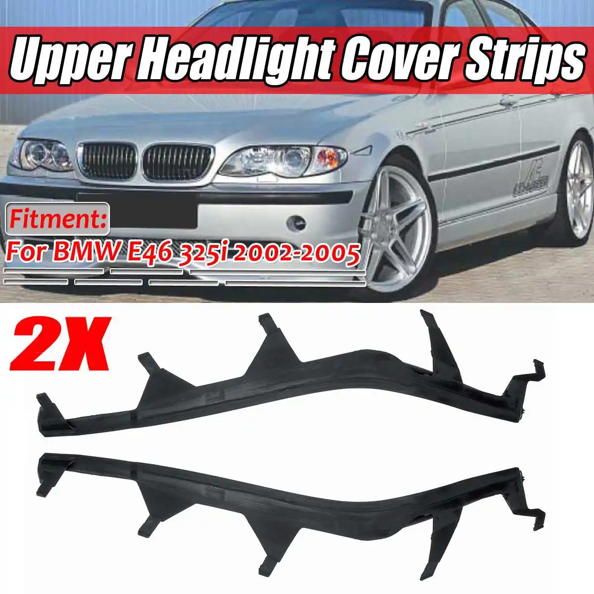 2 шт. уплотнительные ленты для передней фары BMW E46 325i 2002 2005 63126921859| |
