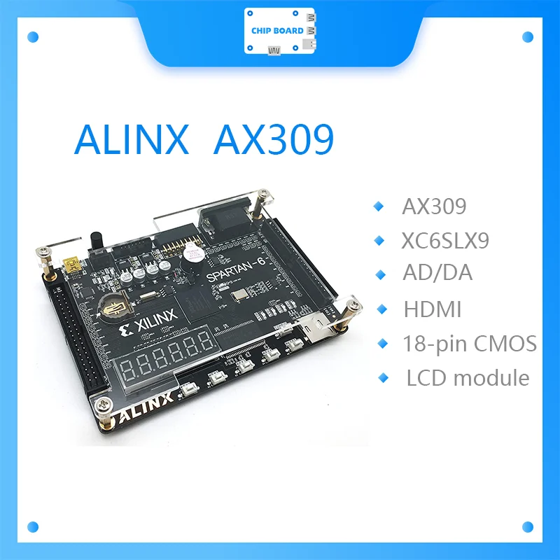 ALINX AX309: Spartan-6 XC6SLX9 поставляется с модулем AN108 ADDA |