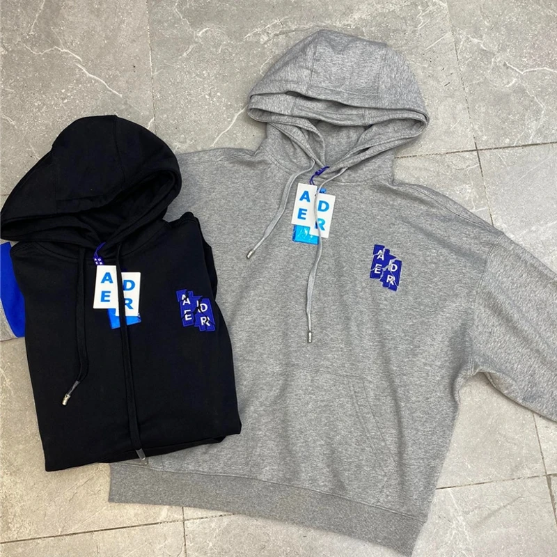 Худи с рваной вышивкой логотипом ADER ERROR для мужчин и женщин пуловер Adererror лучшего