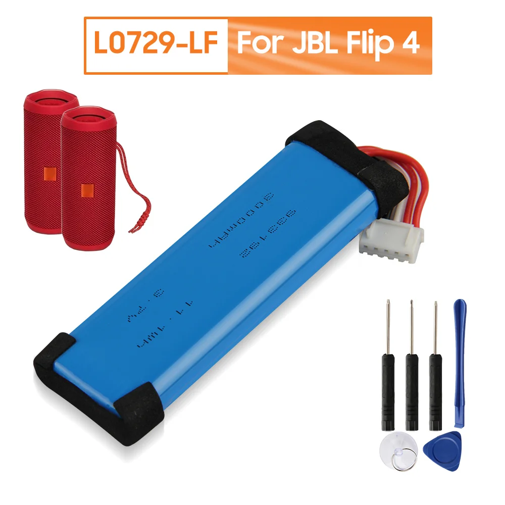 

Original Replacement Battery L0729-LF For JBL Flip 4 Flip4 GSP872693 01 Bluetooth Audio Speaker Rechargable Battery 3000mAh