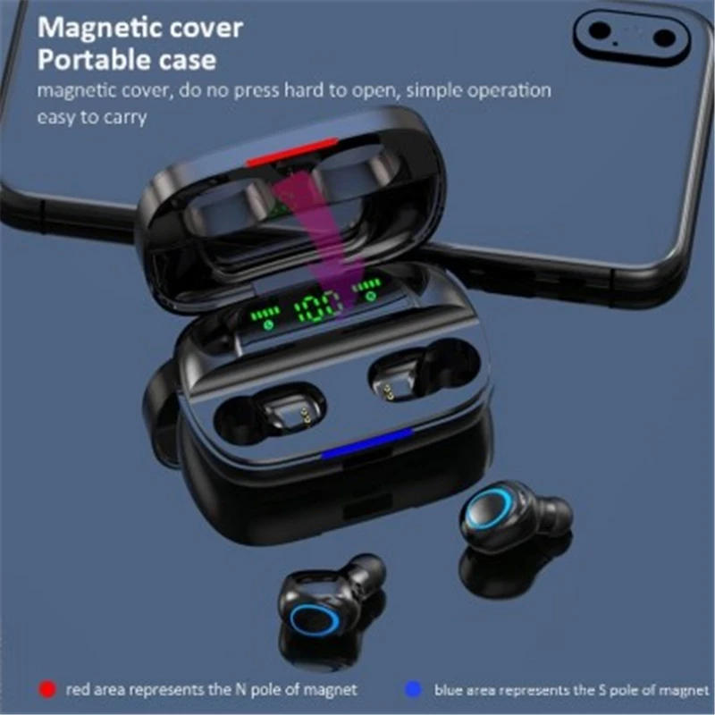 TWS Touch IPX5 3500 мАч мини беспроводные Bluetooth V5.0 наушники спортивные HD микрофон для Iphone