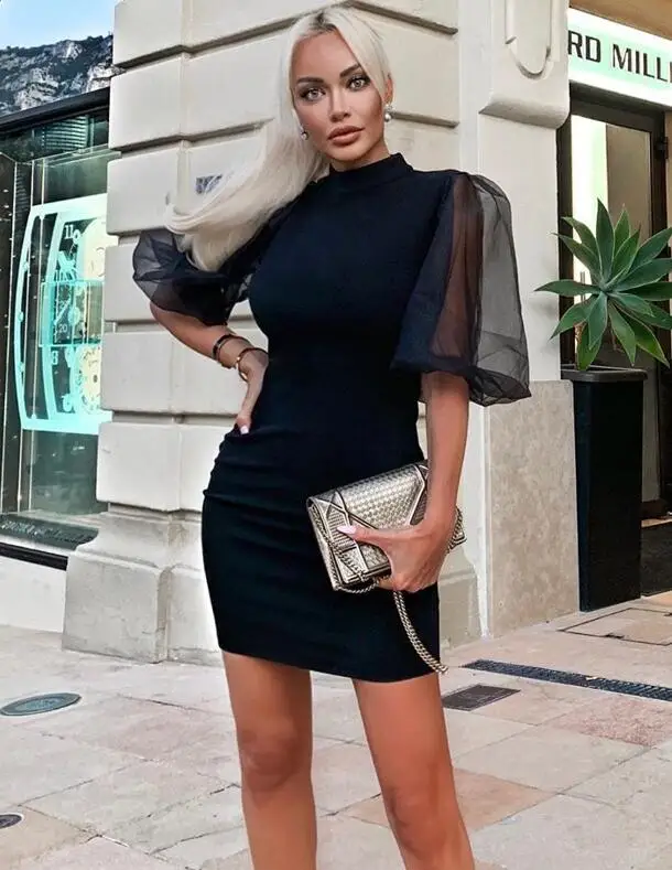 Летний стиль облегающее Бандажное платье 2020 сексуальное с коротким рукавом