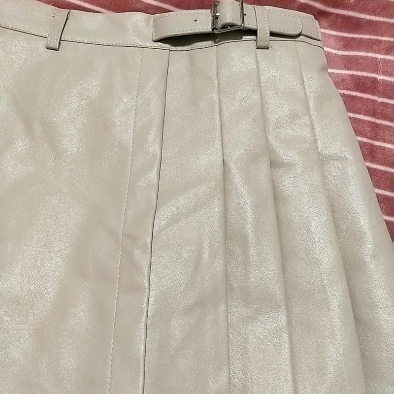 Юбка женская плиссированная из искусственной кожи Милая Черная мини-юбка для