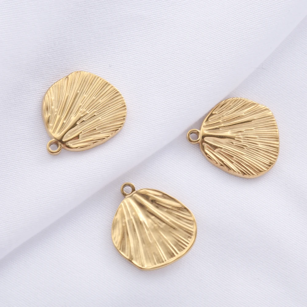 

5Pcs/Lot Stainless Steel Textured Ginkgo Biloba Leaf Charms For DIY Jewelry Making Handmade Neckalce Earrings Crafts Materials