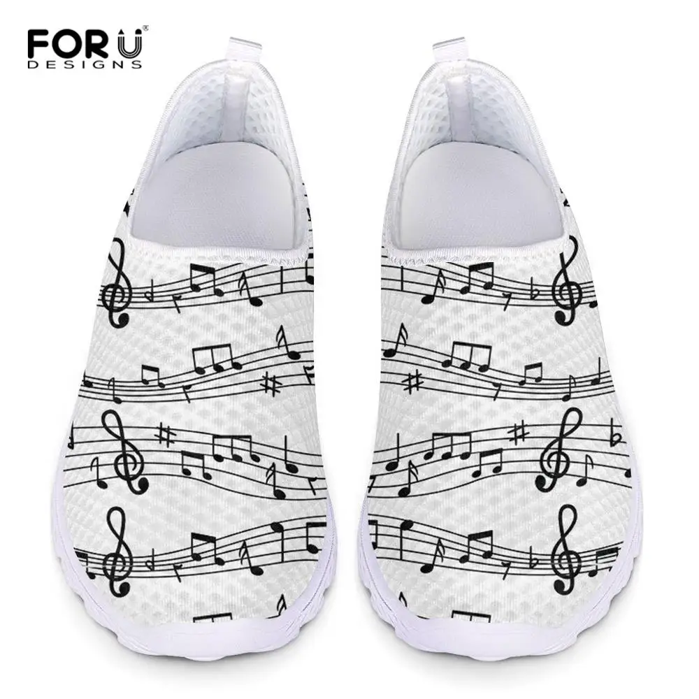 Женские туфли без шнуровки FORUDESIGNS черные легкие дышащие сетчатые на плоской