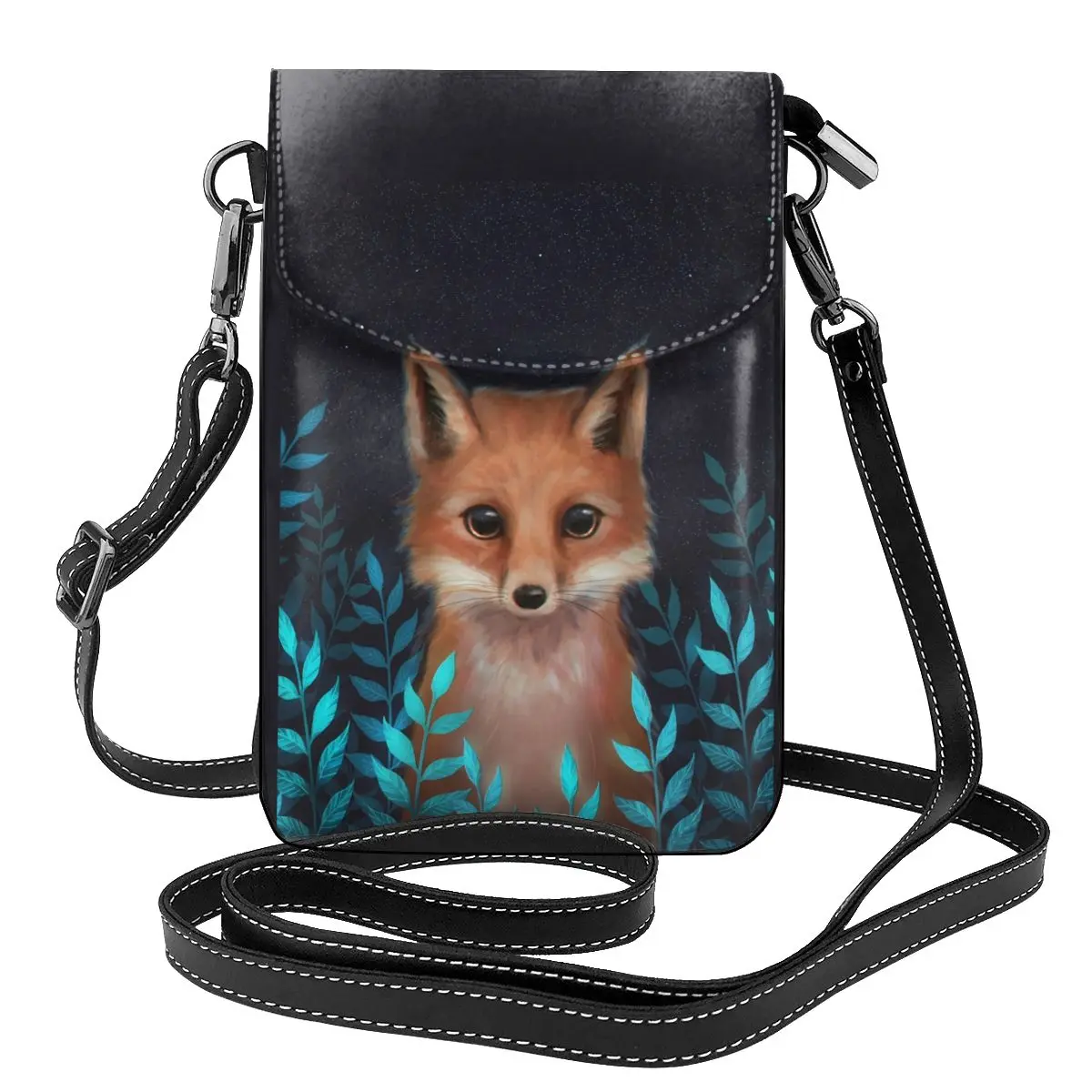 

Fox Tree Shoulder Bag Star Night Funny Leather Business Women Bags Student Gifts Purse