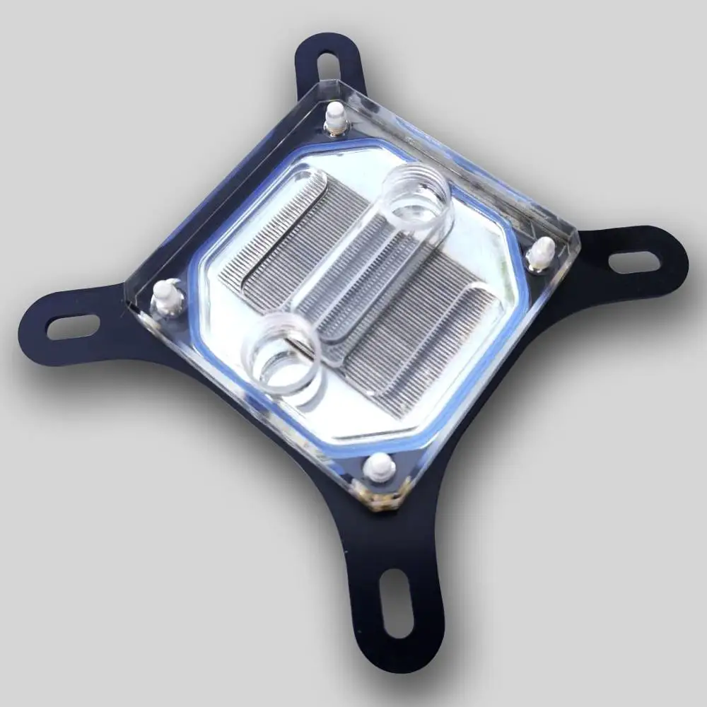acrylic intel 2011 Акриловый топ с rgb светильник блок водяного охлаждения ЦП 0,4 мм микрорезка медь никель для AMD Ryzen AM3, AM4 intel - Цвет лезвия: acrylic intel 2011