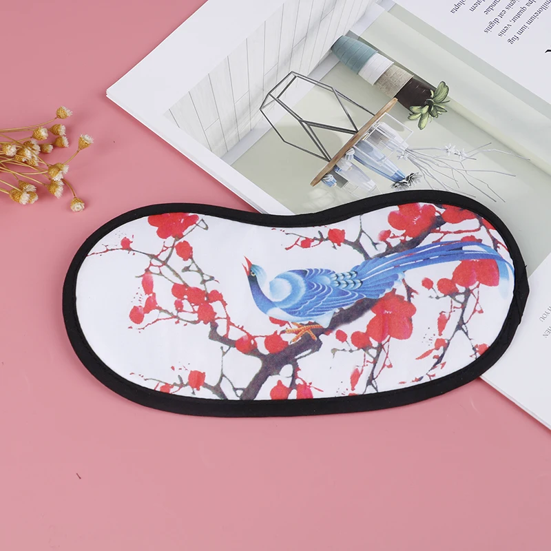 

1 Pcs Chinese wind flower bird eye mask sleep eye mask Travel Relax Eye Patch Random Hot