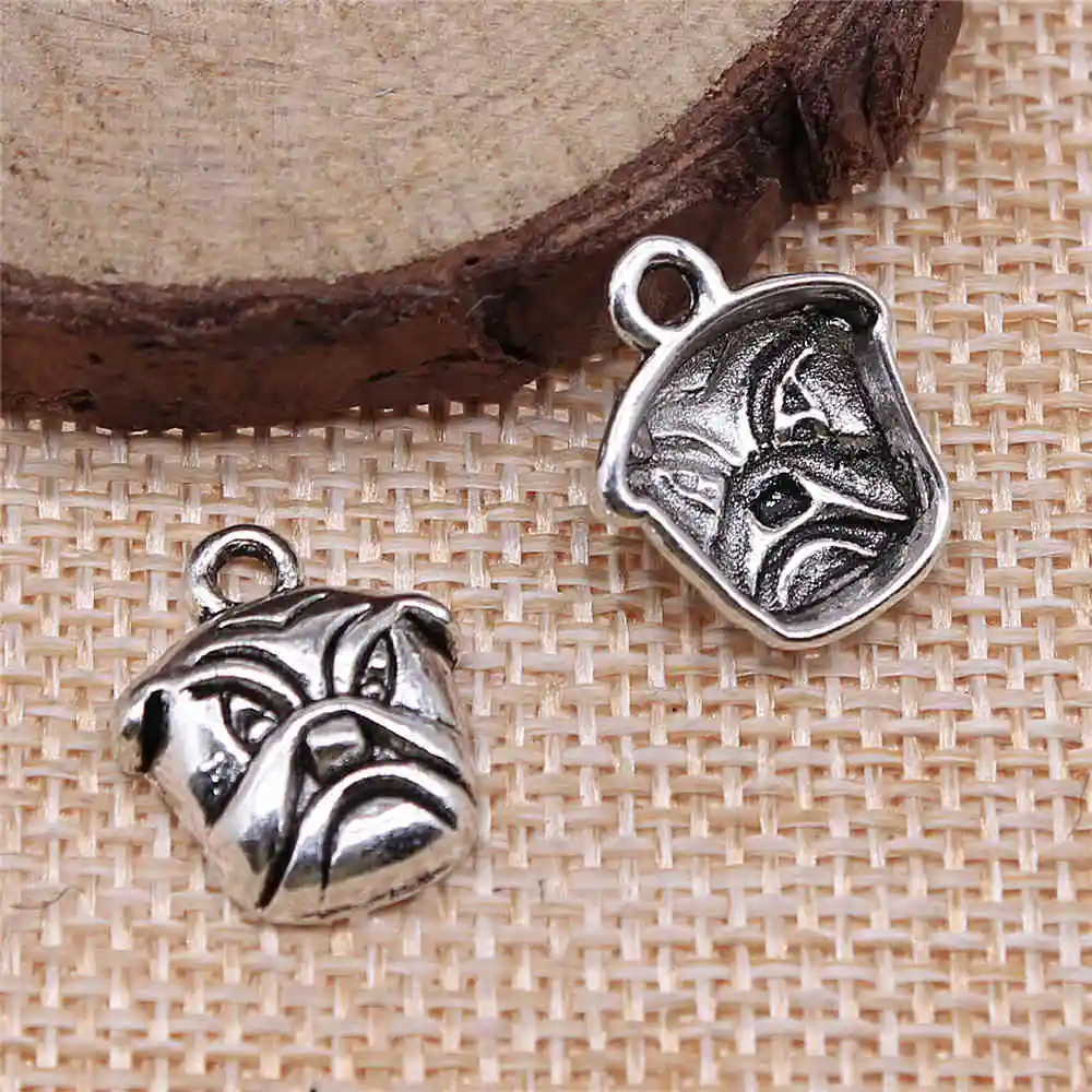 

Jewelery Pendants Making Charms For Jewelry 40pcs Bulldog Charms 17x14mm Antique Silver Plated