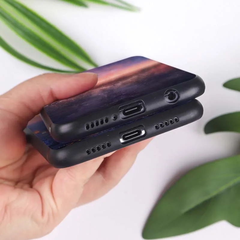 Крышка с пейзажем для xiaomi redmi note 7 8 pro 7a k20 5 6 4x Прозрачный однотонный Мягкий