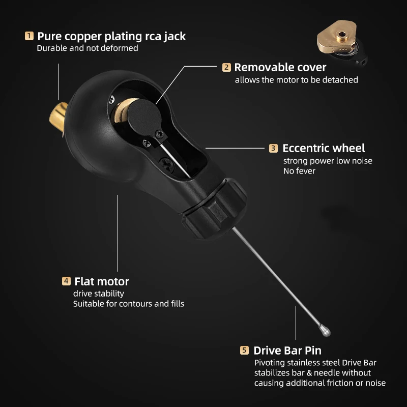Честолюбивая татуировочная машина роторный мощный бесщеточный двигатель прямой