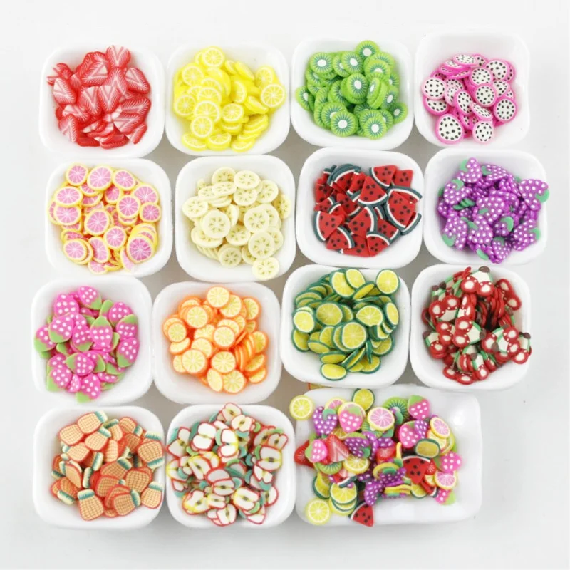 Полимерная Горячая глина 50 г красочные фруктовые Ломтики для рукоделия