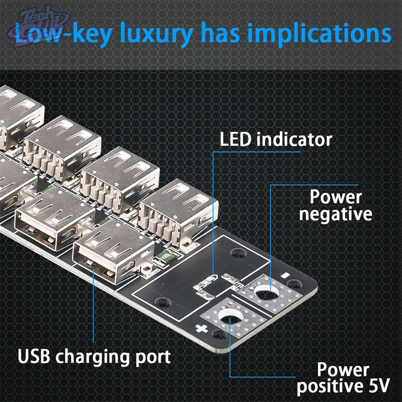Модуль понижающего питания постоянного тока 24 порта USB-разъем для зарядного