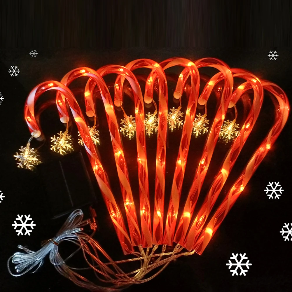 

8pcs Solar Candy Cane Light IP65 Waterproof Christmas Cane Pathway Lights Ornaments Outdoor Decoration for Garden Lawn Street